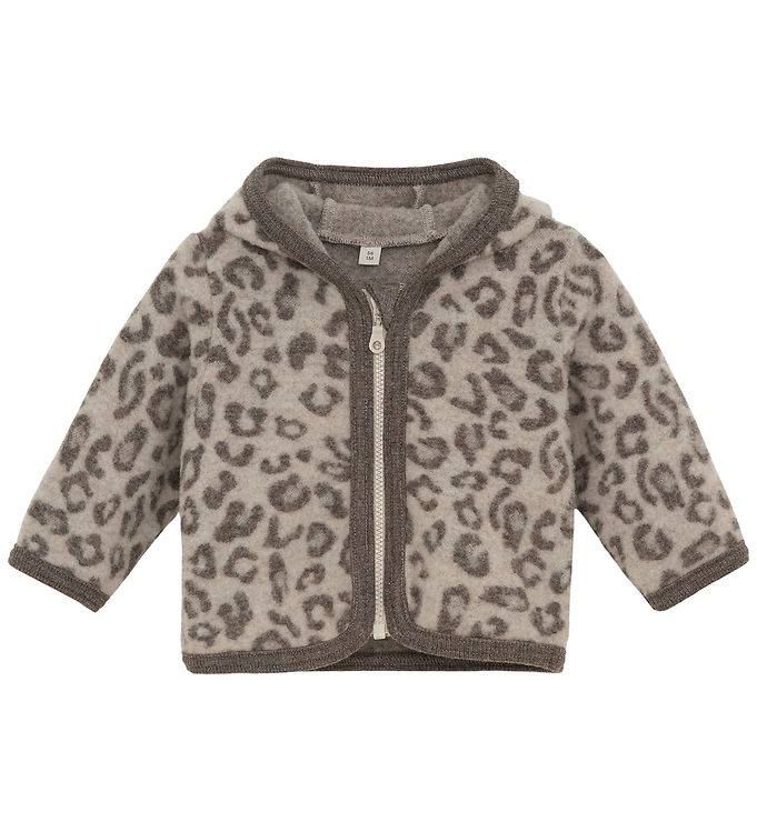 Huttelihut Cardigan - Ullfleece - Camel Melerad - Huttelihut - 4 år (104) - Cardigan