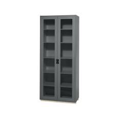 Asplund Snö F högskåp vitrin storm grey, björksockel, dj.42 cm - Grå