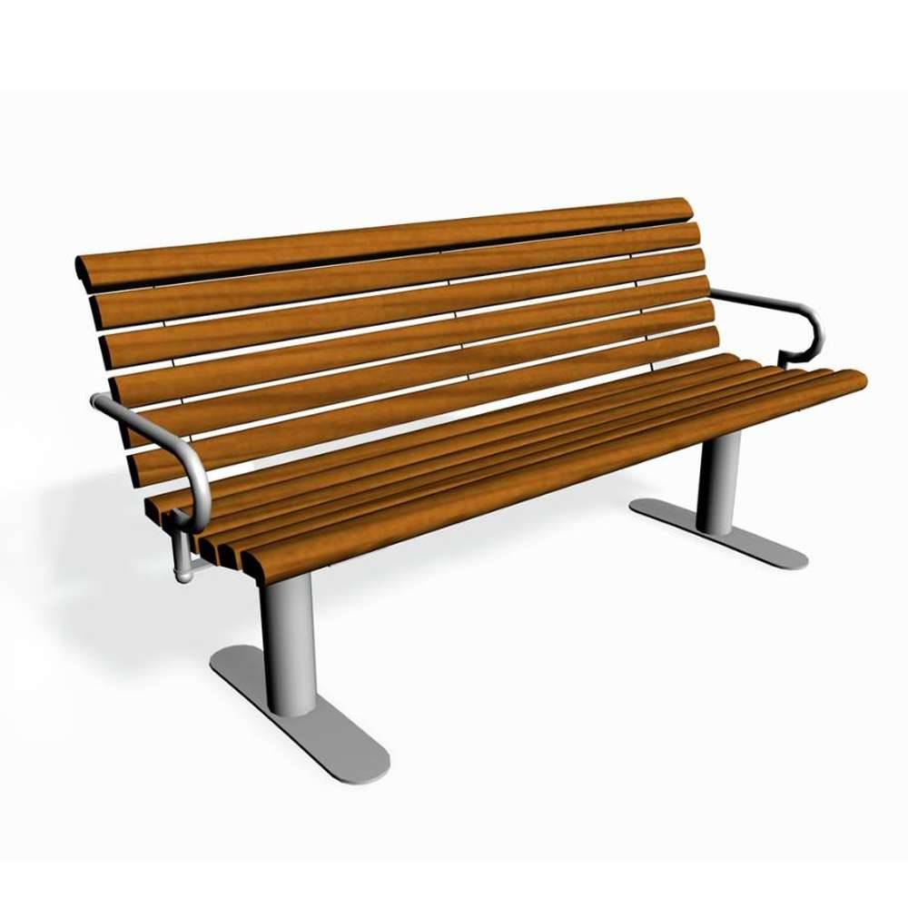 Parksoffa Ströget med armstöd - fristående