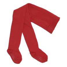 Skridsikre Strømpebukser Økologisk Bomuld - Tango Red - 3-4y (size 98-104)