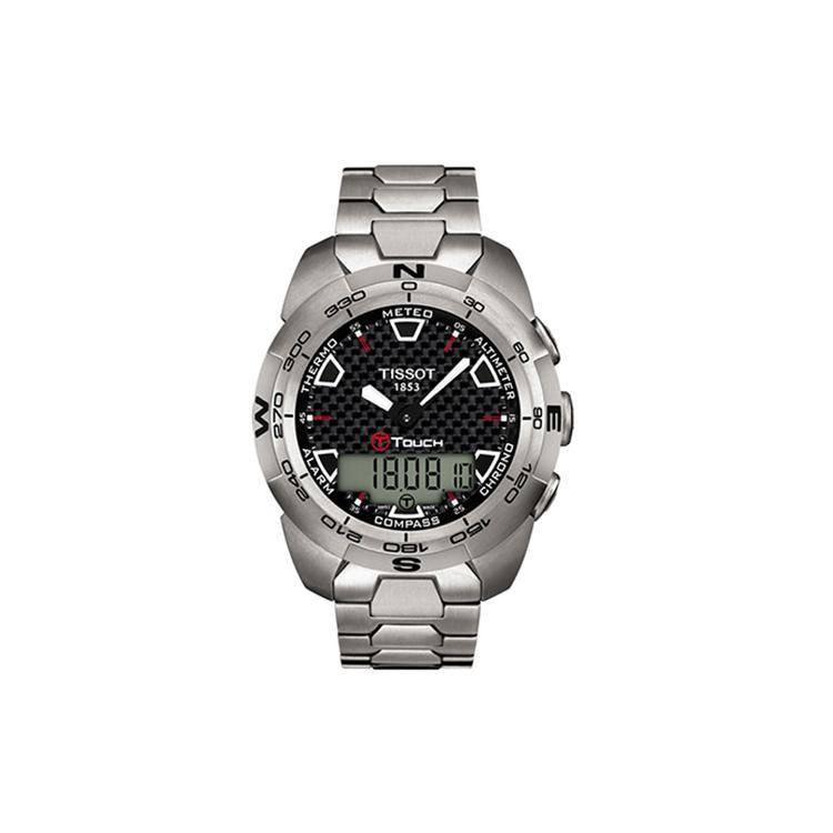 TISSOT T Touch Kvartsverk Herrklocka Klocka 43,6 mm Svart Urtavla Titan Klockhus Titanarmband T013.420.44.201.00 gray
