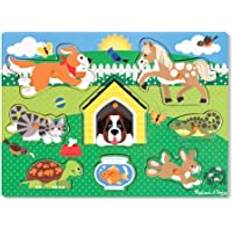 Melissa & Doug Knopp-pussel i trä - husdjur , Pussel , Trä , 2+ , Present till pojke eller flicka