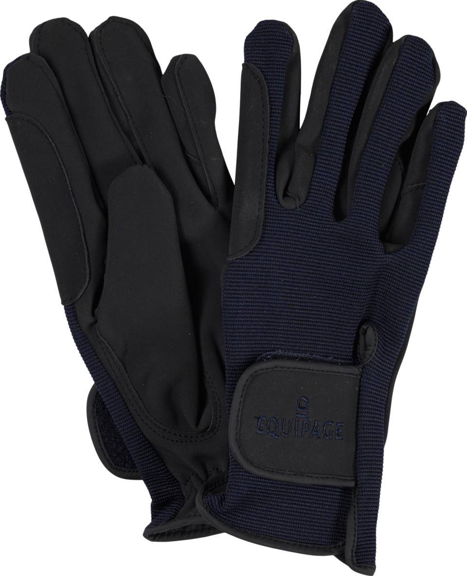 Equipage Action Stretch ridehandsker - navy - 6-8 år