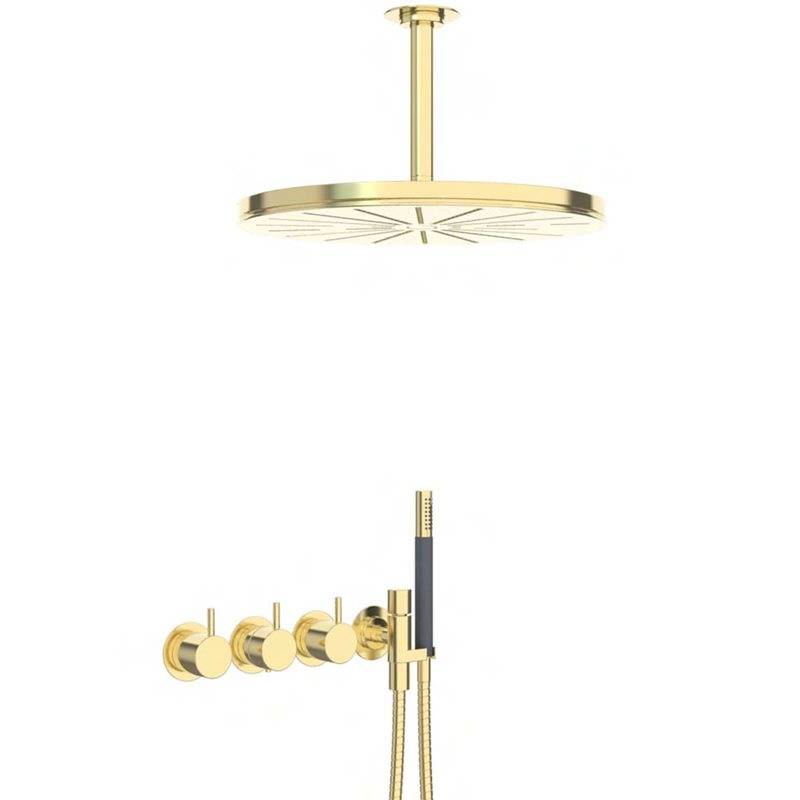 Takduschset Vola 5471R-061A för Inbyggnad Mässing