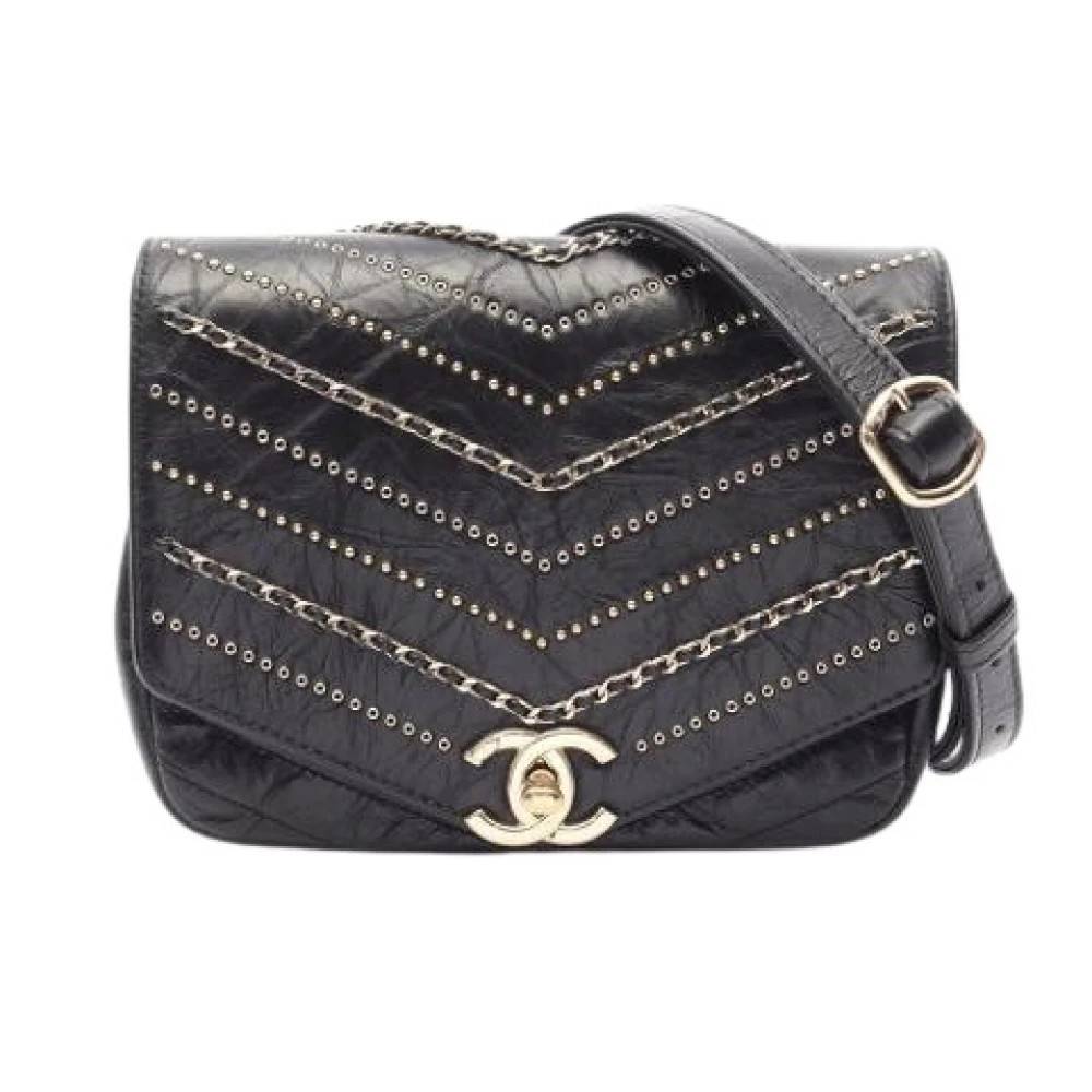 Chanel Vintage Pre-owned Vintage Skuldertaske - Vintage - Dame - Sort - ONE SIZE - Uld