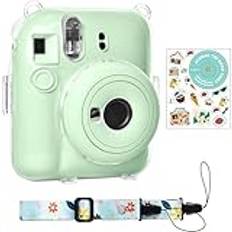 Rieibi Linsskydd för Instax Mini Evo, Fuji Mini tillbehör till Fujifilm Instax Mini Evo linsskydd Mini Evo Linsskydd Mini Evo objektivlock, Grön klistermärke, För Fuji mini 12