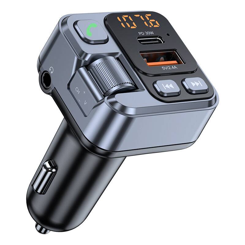 bluetooth 5.1 Bil Mottagare MP3 Spela Bil Multifunktionell Musik PD30W 5V/2.4A Handsfree Med USB-laddningsadapter