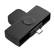 Eeuye Typ C Smart Card Reader Minnes-ID Bank EMV Elektronisk DNIE Dni Sim Cloner Connector Adapter för OS, Type-C