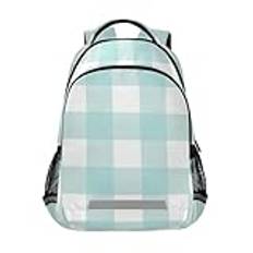 Amooorous Buffalo Rutig Tartan Skottland Blå Mönster Ryggsäck Skolbarn med Bröstrem Bokväska för gymnasiet Mochilas escolares para ni? os, Buffalo rutig rutig skotskrutig Skottland blå mönster, Medium