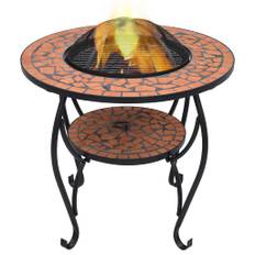 Grill Eldfat med mosaikbord terrakotta 68 cm keramik