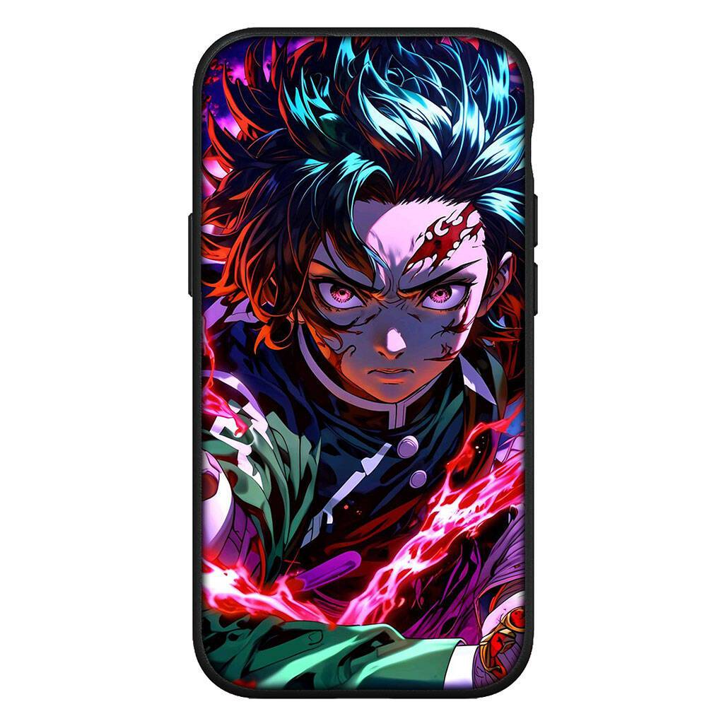 för Samsung Galaxy S25 S24 S23 S22 Ultra FE Plus A37 A57 A56 A55 A06 A16 A15 A36 A26 A35 A05 A25 A54 A34 S9 Fodral Demon Slayer Kamado Tanjiro Kokushibo for Samsung Galaxy A71 aero