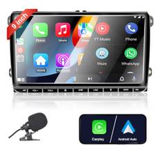 Liulbobu 9 Zoll VW Radio, Autoradio für Golf 5 6 Passat Jetta Caddy Polo cc Tiguan EOS Touran T5 Scirocco Wireless Carplay & Android Auto, mit Touchscreen Radio/Bluetooth/FM/AM/USB/DSP/RDS/Mirror Link