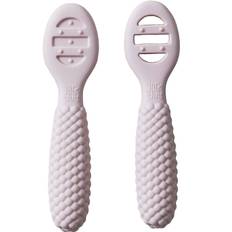 Jack o Juno Babyskeer - Silikone - 2-pak - Bubble - Light Pink - Jack o Juno - OneSize - Børnebestik