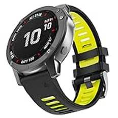 MYSNBKN Garmin Fenix 6X rem, 26 mm breda silikonband passar till Garmin Fenix 8 51 mm/Fenix 7X/Fenix 6X/Fenix 6X Pro/Fenix 5X/5X Plus/Fenix 3/Fenix 3 HR/Tactix/Descent MK1/D2 Delta PX/D2 Charlie