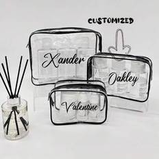 Anpassad transparent sminkväska, moderiktig minimalistisk necessär, EVA-necessärer och kosmetikapåse med dragkedja - transparent och hållbar unisex-or - Multifärgad