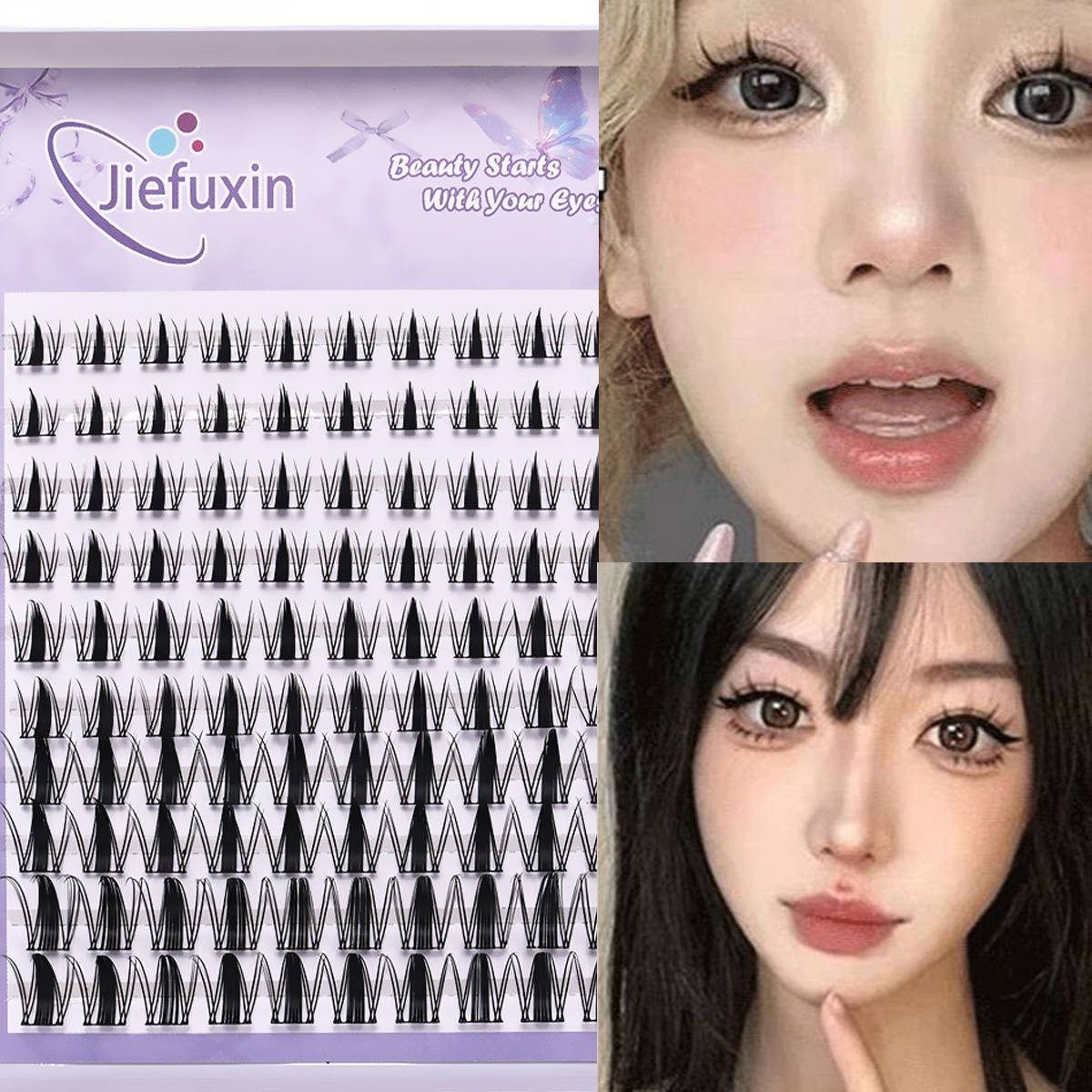 10 Lash Clusters Natural Eyelash Extension Under Lash Makeup Individual False Eyelashes Anime Eyelash