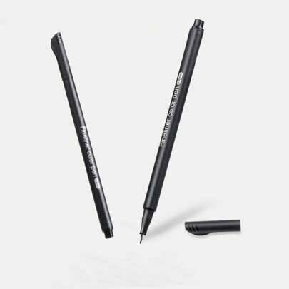 1 st 0,4 mm svart vattentät linerpenna med superfin spets för manga, akvarell, teckning och skissande, back to school