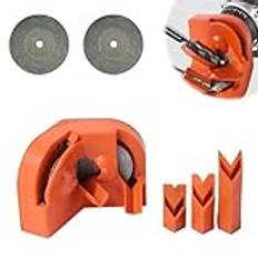 Multipurpose Drill Bit Grinding Sharpener, Precision Drill Bit Sharpening Guide Tool, Drill Bit Sharpener for Grinder, Angle Grinder Drill Bit Sharpener for All Bits(Orange,B)