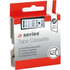 a-series labeltape 9mm, sort på hvid, Dymo 40913