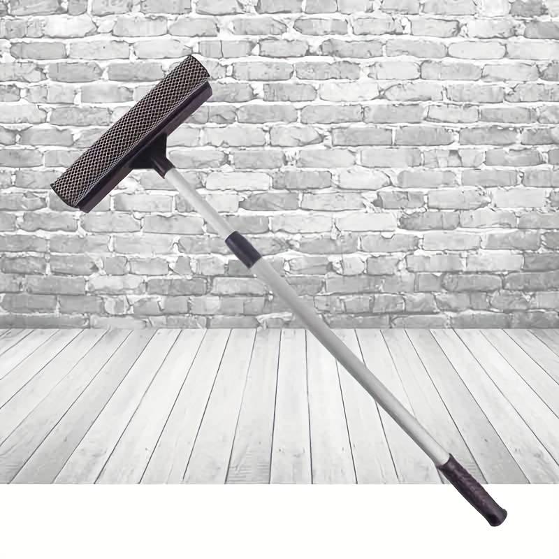 2-in-1 Window Cleaning Brush, Extendable Pole Cleaning Brush, Cleaning Tool, Double-sided Glass Window Scraper Cleaning Tool