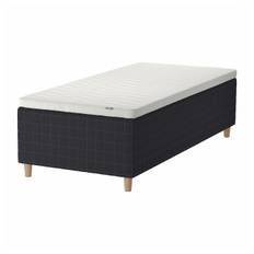 IKEA - STAVANGER boxmadras med topmadras, fast antracit/Norrsele hvid, 80x200 cm