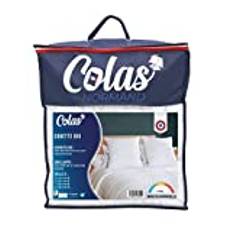 COLAS NORMAND | Täcke 240 x 220 cm | Ekologisk bomull och återvunnen fyllning | Lätt | Mjuk | Fransk tillverkning | Maskintvättbar vid 40 °C