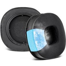 SOULWIT Kylande Gel Ersättnings Öronkuddar för Marshall MID ANC Active Brusreducerande Trådlösa Bluetooth ON-Ear-hörlurar, Öronkudde Kuddar med Ljudisoleringsskum- Svart