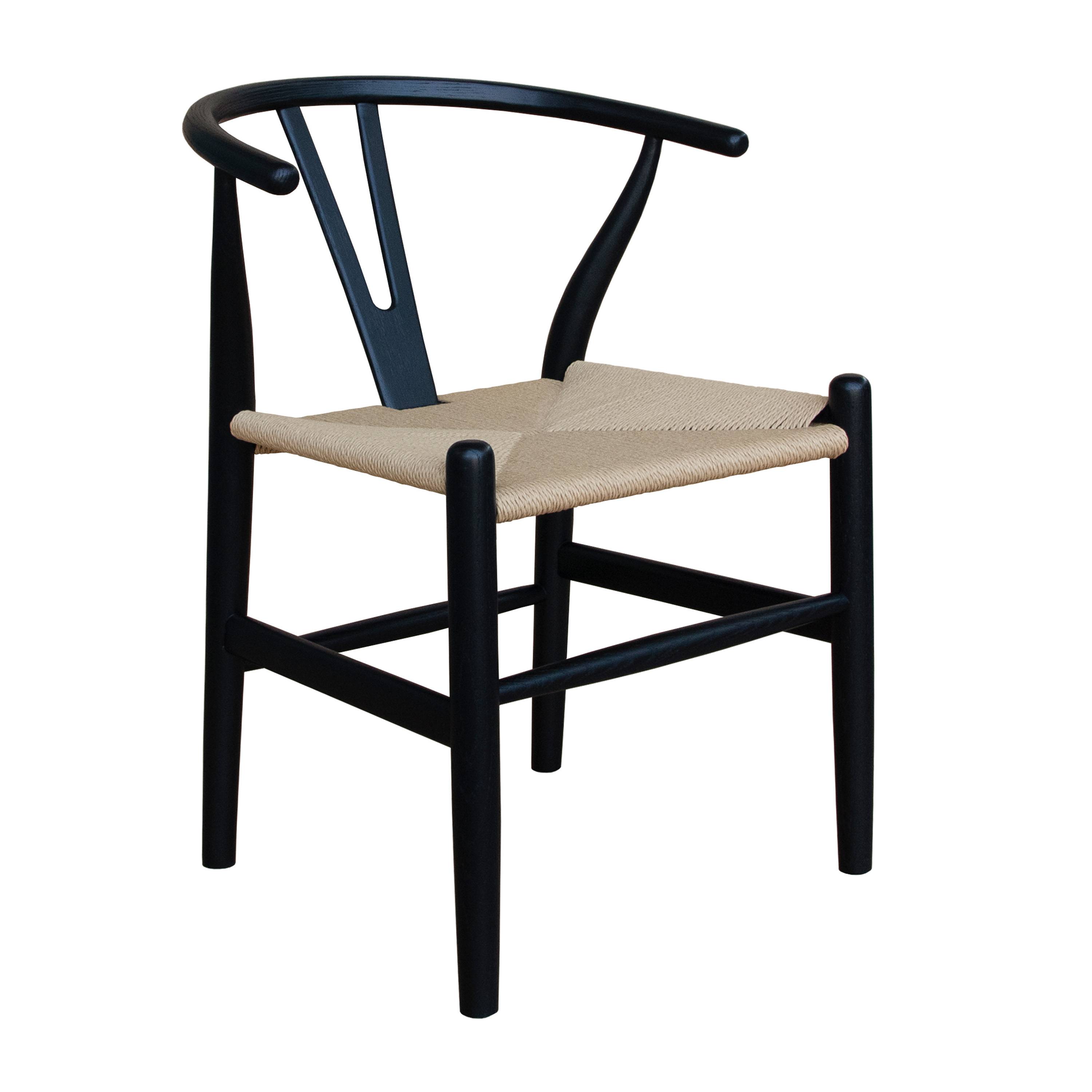 Sleepo Collection - Clara Matstol Svartbetsad Ek ((BxDxH): 54.5 x 55.5 x 76.5 cm)