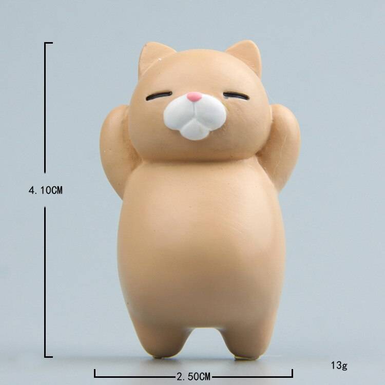 Japansk realistisk katt tecknad 3d magnetisk lås kylskåp stick tecknad söt katt kylskåp magnet heminredning - Lätt kaffe