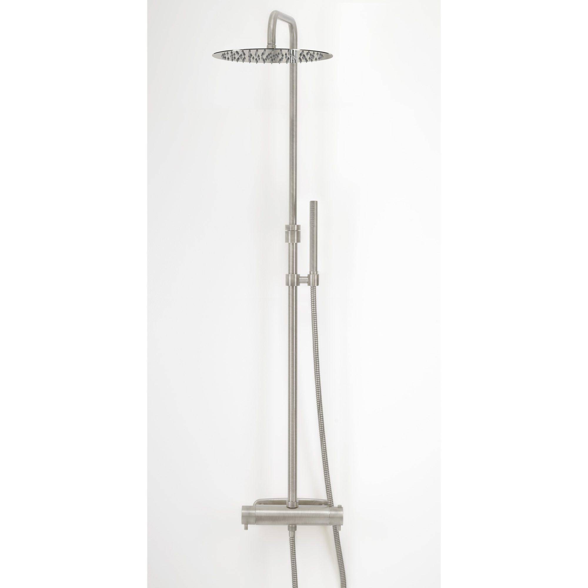 Duschbyggarna Takdusch Orion 300 med Termostatblandare (Rostfri look/150cc)