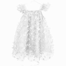 Dolly by Le Petit Allover Butterflies Tutu Klänning White - Str. M/6-8 år