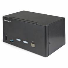 StarTech.com 2 Port DisplayPort KVM Switch - 4K 60 Hz UHD HDR - DP 1.2 KVM Umschalter mit USB 3.0 Hub mit 2 Anschlüssen (5 Gbit/s)