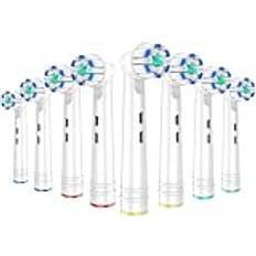 REDTRON Reservborsthuvuden kompatibel med Oral B, 8-pack elektriska tandborsthuvuden kompatibel med Sinsitive Clean-style2