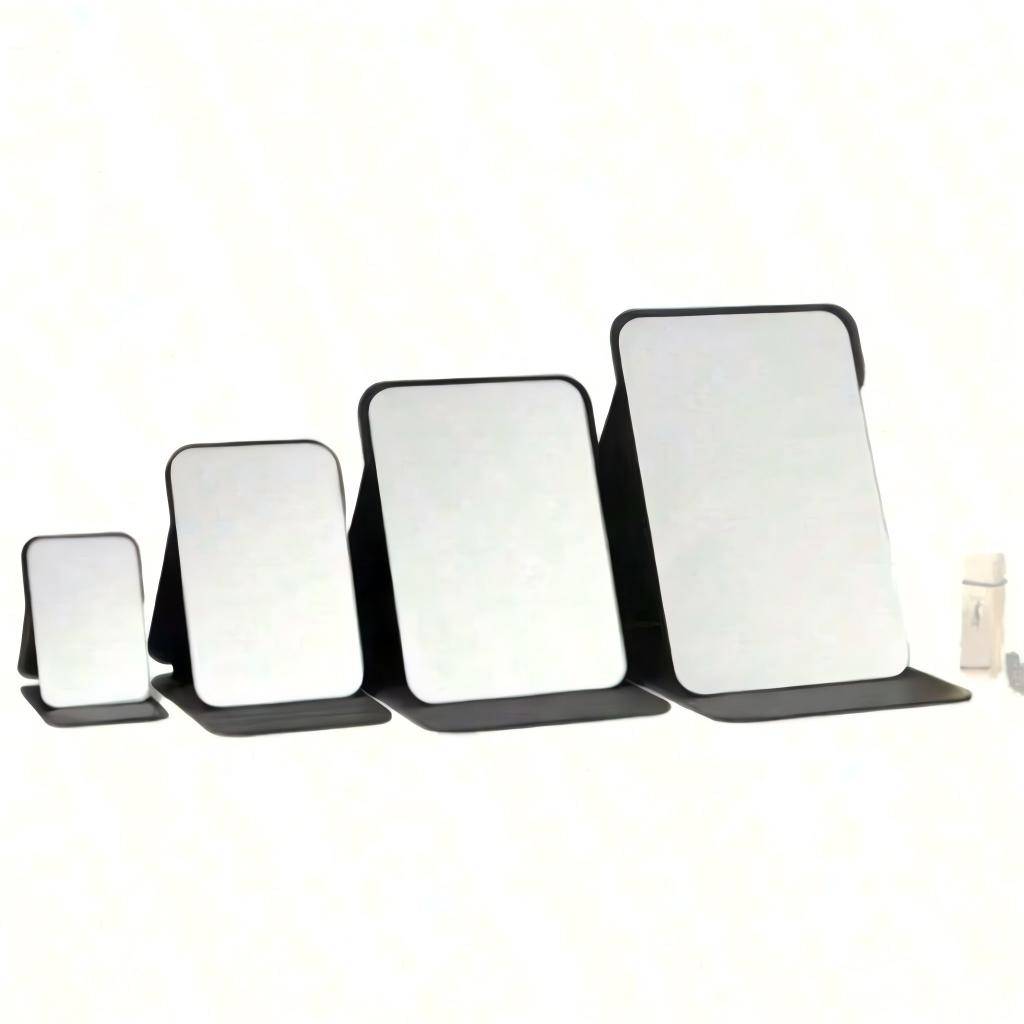 Compact Portable Foldable Makeup Mirror Travel-Friendly Stylish Desktop Tool for Students Boys & Girls