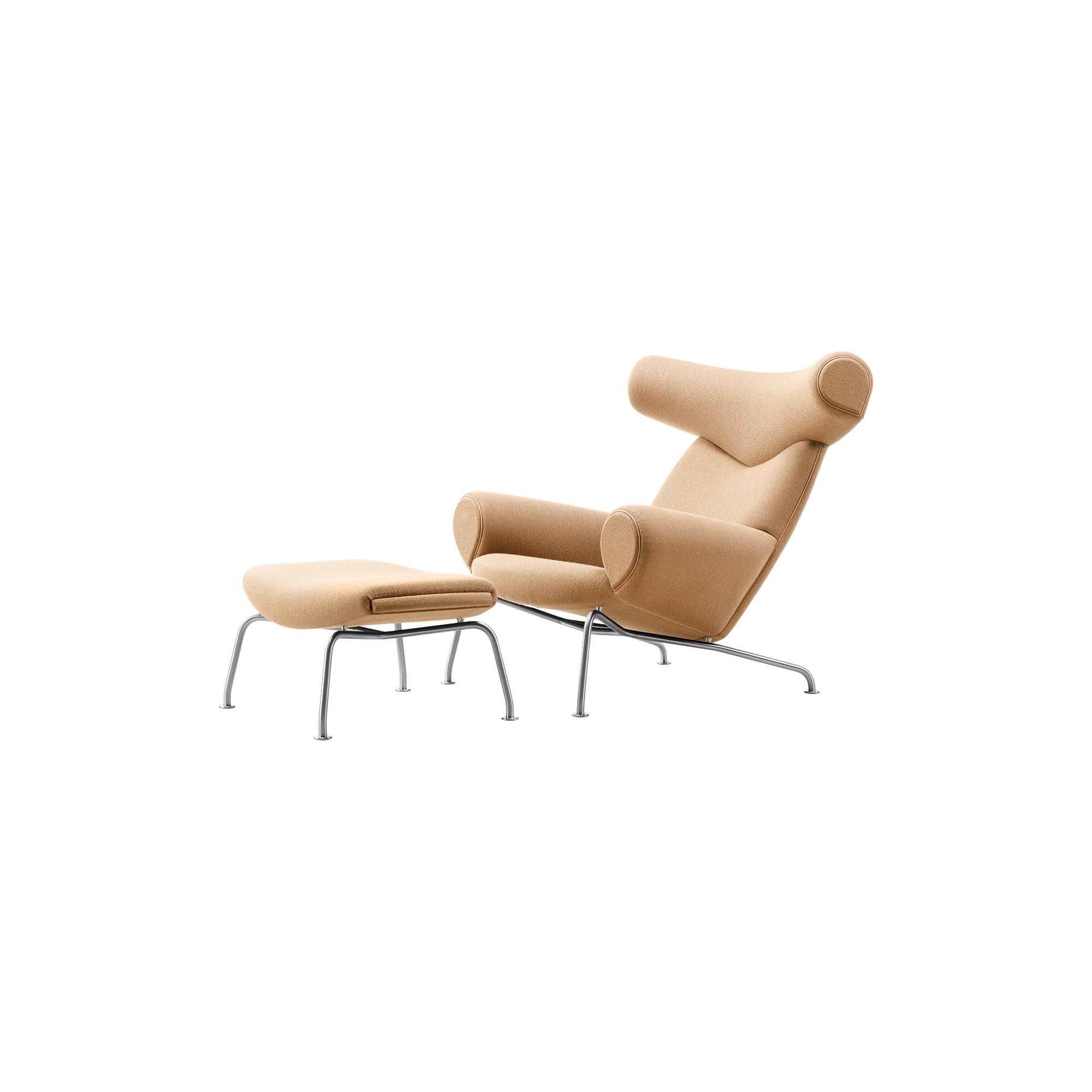 Wegner Ox Chair | Natural| Lænestol + Ottoman.