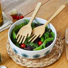Salatbestik i bambus