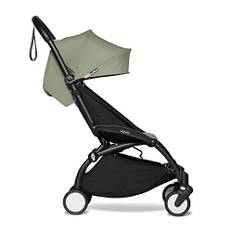 BABYZEN YOYO2 Kinderwagen (Kinderwagengestell Black und 6+ Textile Set Olive) - Inklusive Gurt, Rückenlehne, Verdeckbügel, Schultergurt, Aufbewahrungstasche, Sitzpolster und farbgleichem Verdeck