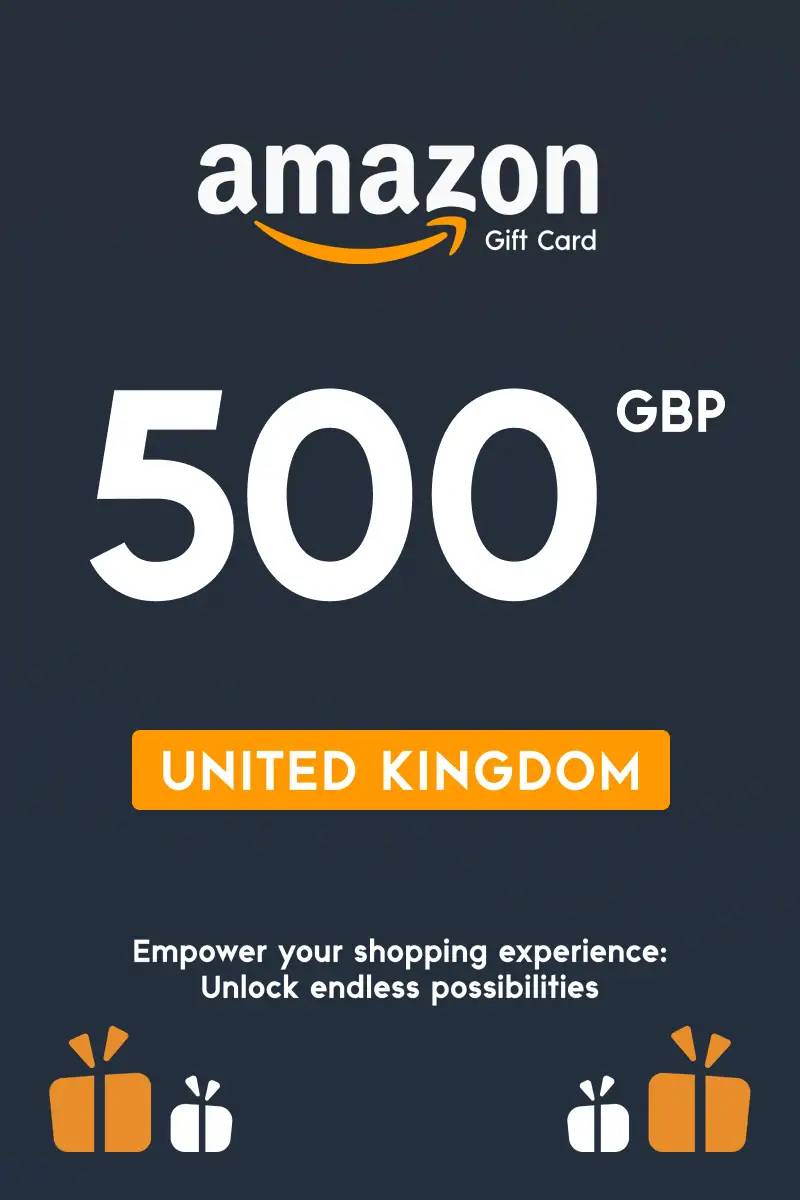 Amazon £500 GBP Gift Card (UK) - Digital Code