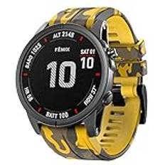 Kompatibel med Garmin Fenix 6X Pro/7X Pro/7X/6X/5X/5X Plus/3/3 HR-rem, 26 mm Quickfit-rem för Descent MK1/Mk2/Mk2i, D2 Delta PX, Enduro 2, Tactix Delta