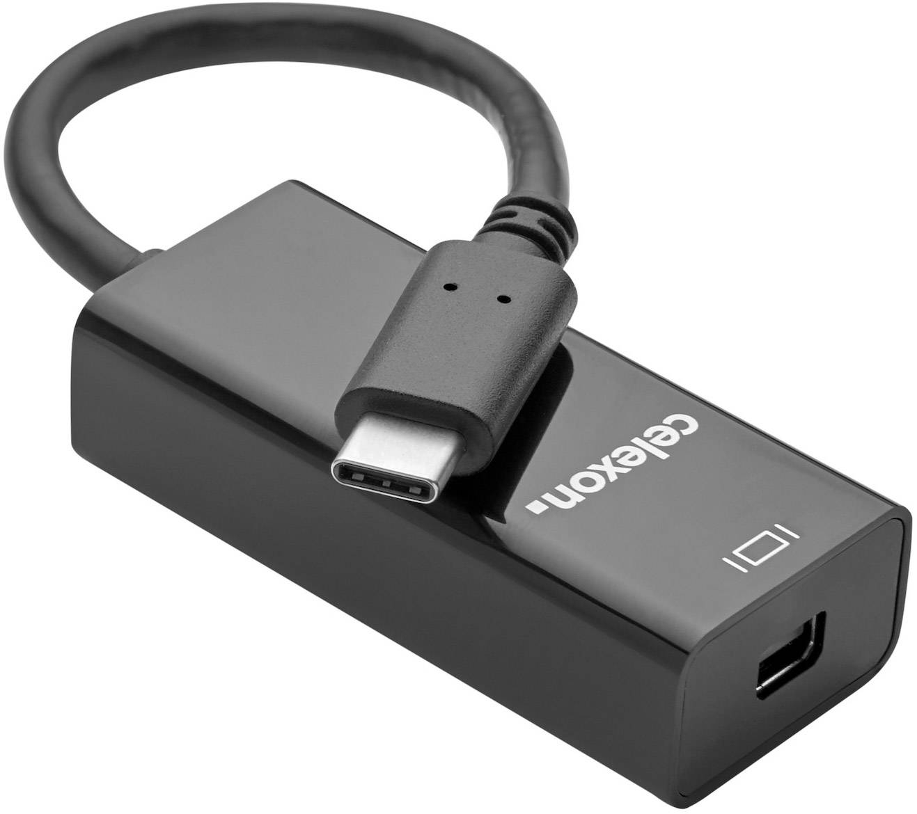 celexon USB-C auf mini DisplayPort M/F Adapter, schwarz