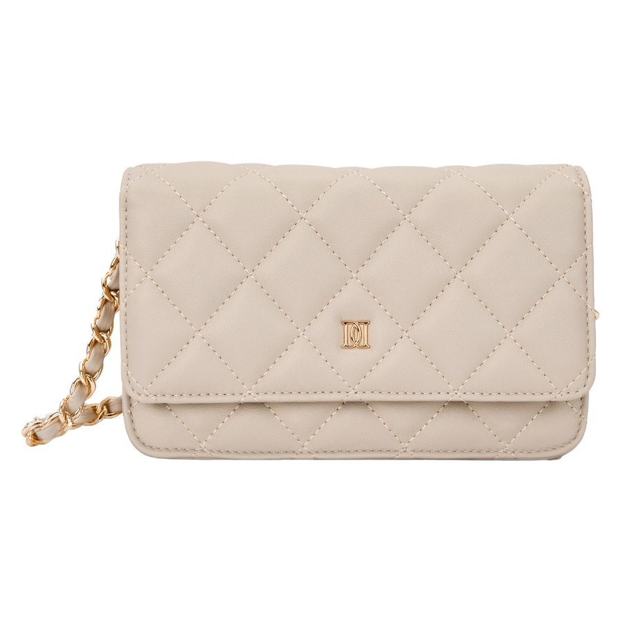 DARK Leather Quilted Mini Bag Sand 1pcs