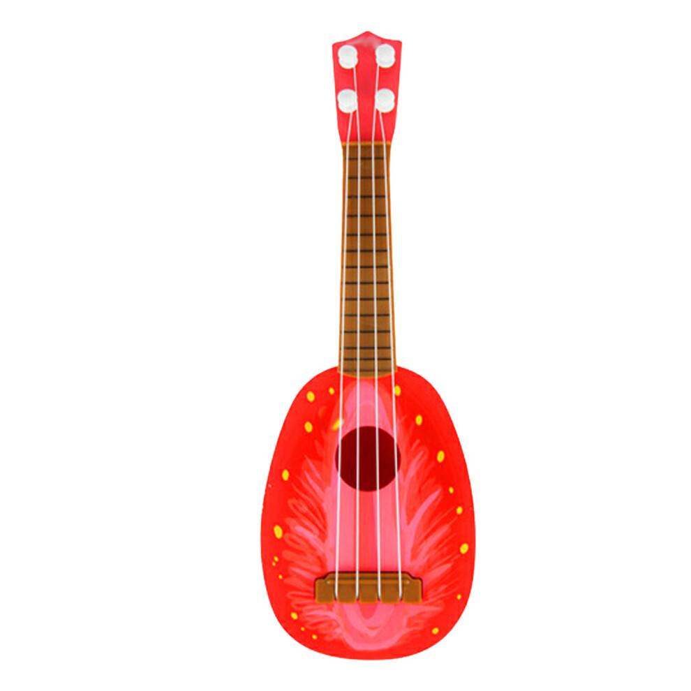 Børne ukulele guitar legetøj, mini børnemusikinstrumenter med 4 strenge simuleret guitar ukulele til småbørn, justerbart og let justerbart design