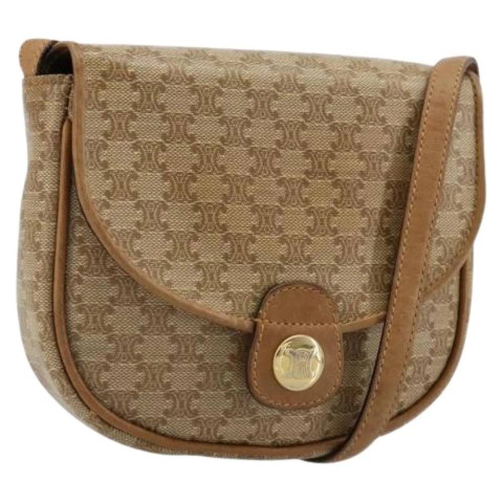 Celine Vintage Pre-owned Vintage Skuldertaske - Vintage - Dame - Beige - ONE SIZE - Uld