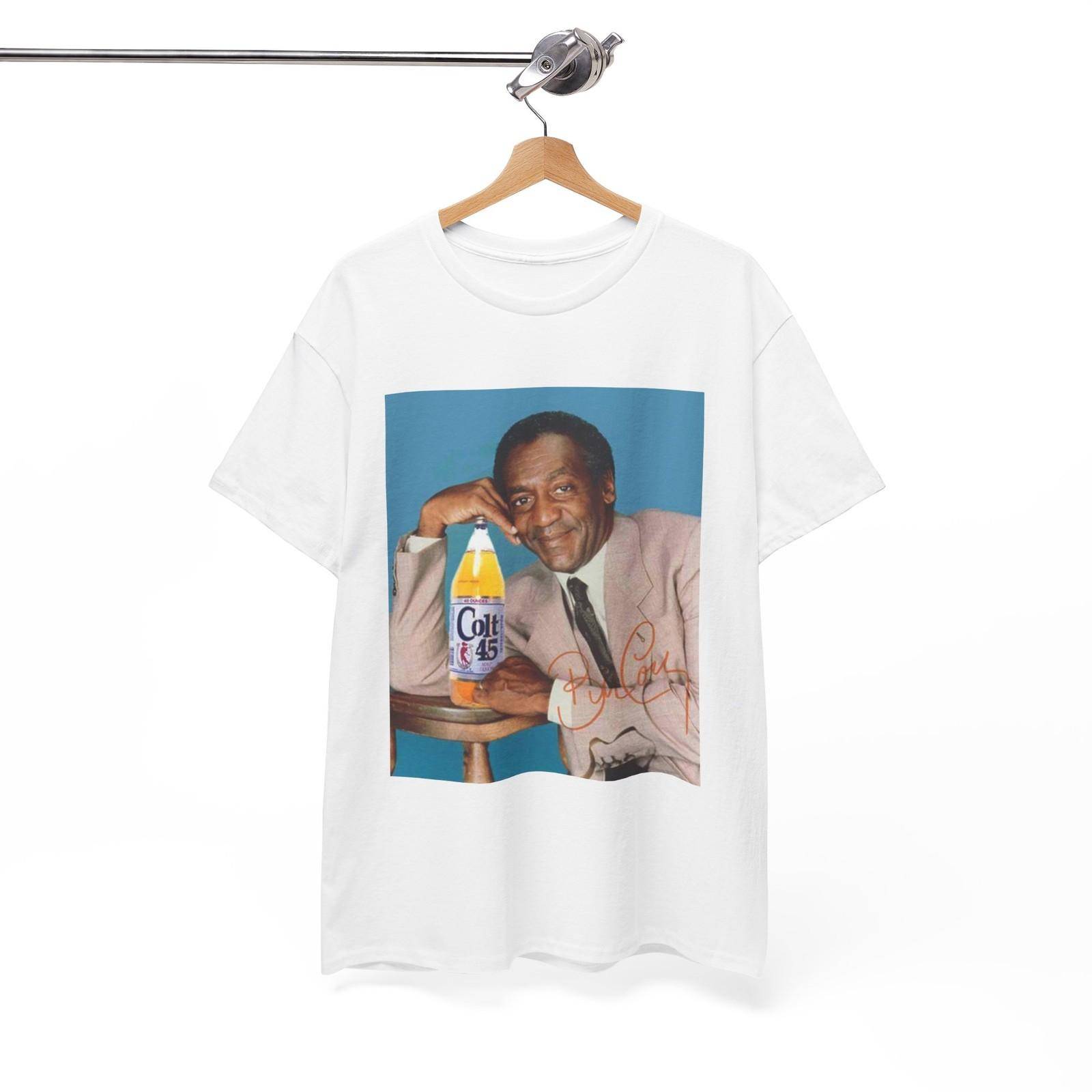 Colt 45 Affisch T-shirt Rolig The Cosby Show AD Öl Malt Unisex Tung Bomull 90-tal cm gray