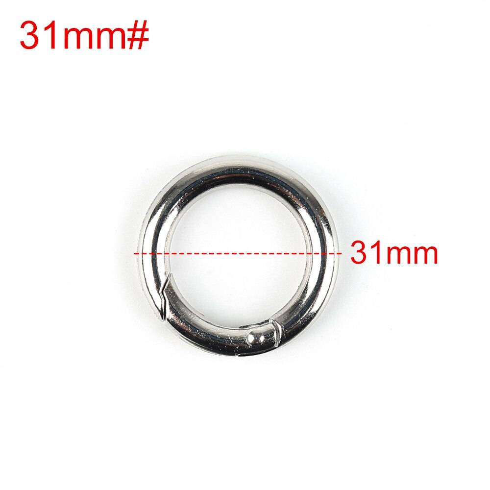 Copozz 2 pc runda skjutgrind snäppöppningskrok fjäderring nyckel karbinhake camping 18-44mm klättertillbehör - 31mm