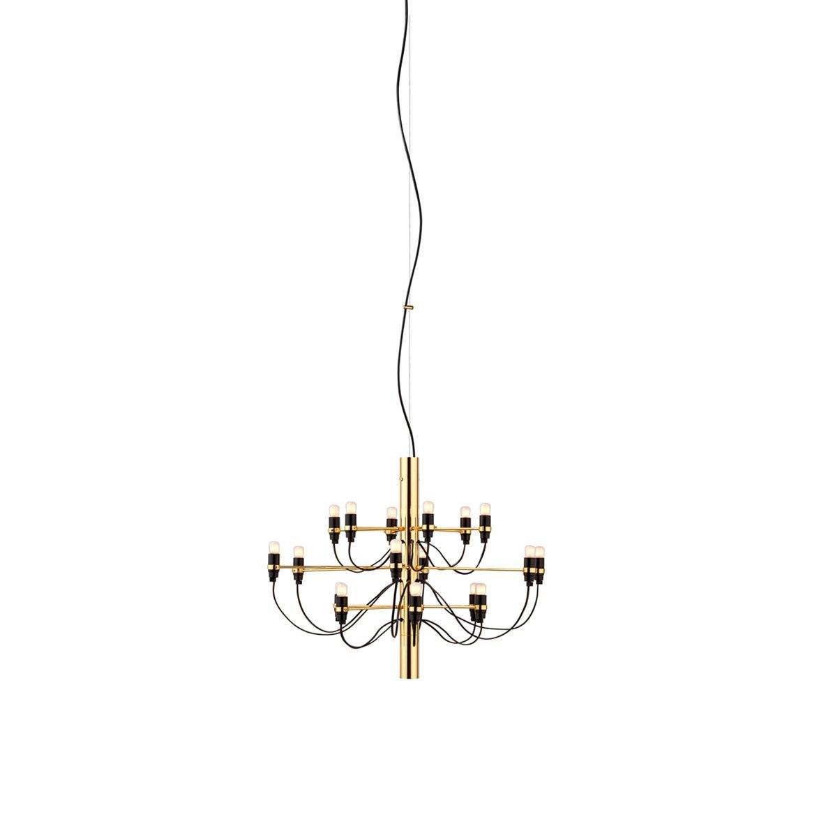 FLOS Sarfatti 2097/18 takkrona LED inkl. ljuskällor, Mässing 69cm