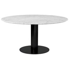 Gubi 2.0 Dining Table Bianco Carrara/black Ø150 Cm - Spisebord & Barbord Metal Sort - 10012791