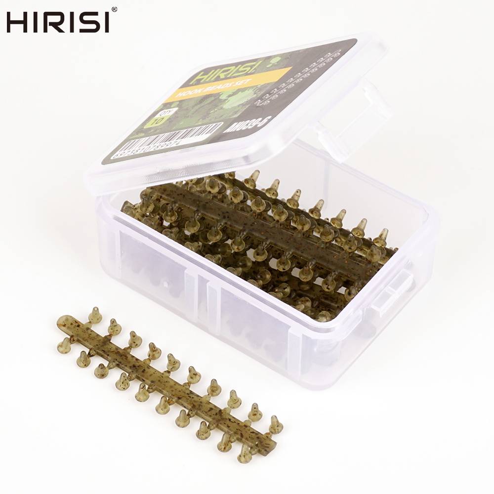 Hirisi 10 cards Carp Fishing Rubber Beads for Fishing Hook Rig Stop Hookbeads Fishing Terminal Tackle Accessories AH039