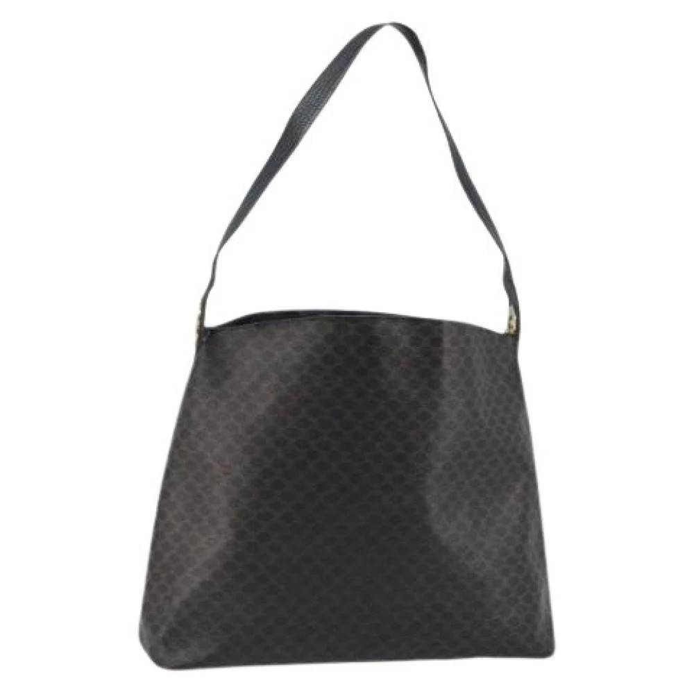 Celine Vintage Pre-owned Macadam Canvas Skuldertaske - Vintage - Dame - Sort - ONE SIZE - Uld