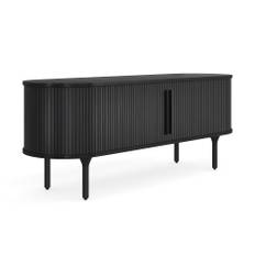 LENOIR TV-bänk 150x45 cm Massiv Ek Svart - Tv-bänkar